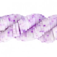 Abalorios polímero Heishi 4mm - Sheer lilac purple